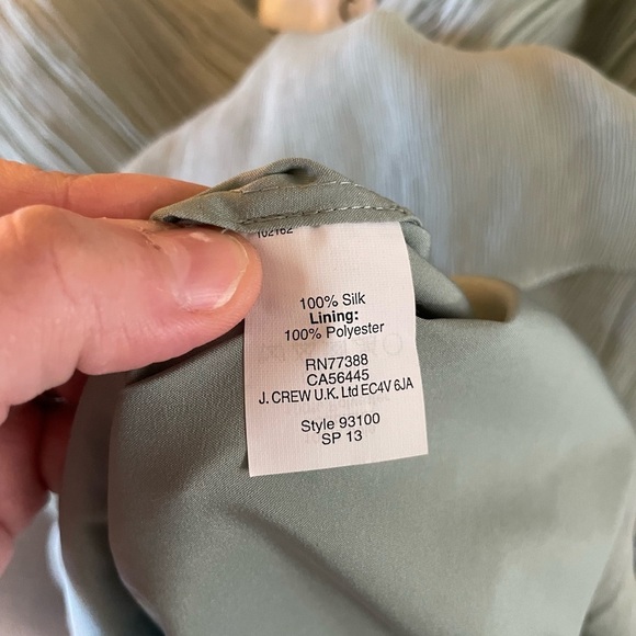 J.crew Heidi Silk Bridesmaid Dress in dusty shale green - Picture 7 of 8